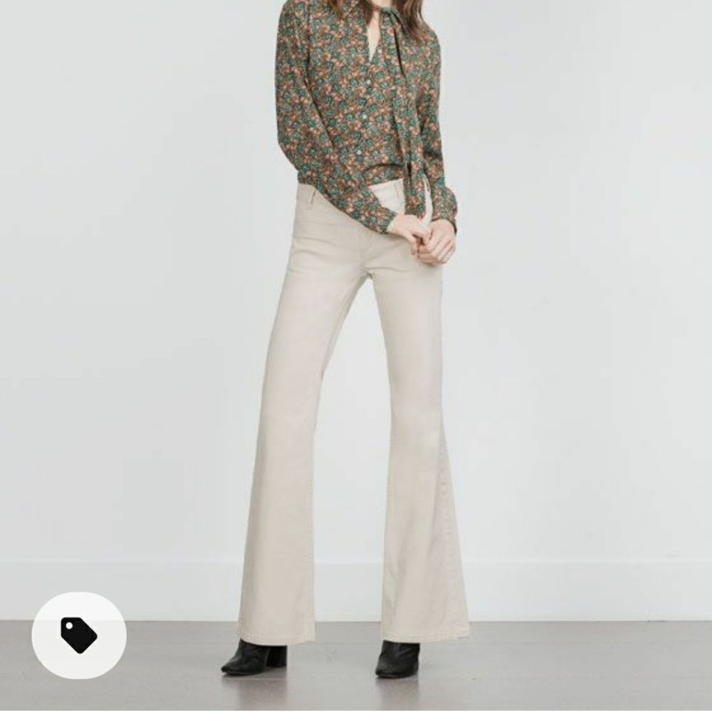 ZARA basic  denim ivory jeans - Picture 4 of 16